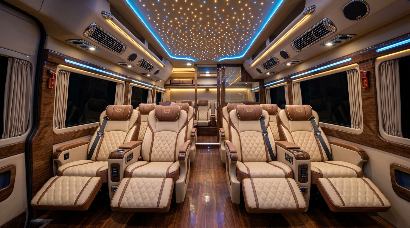 VIP First Class Cabin Interior with Starlight Ceiling